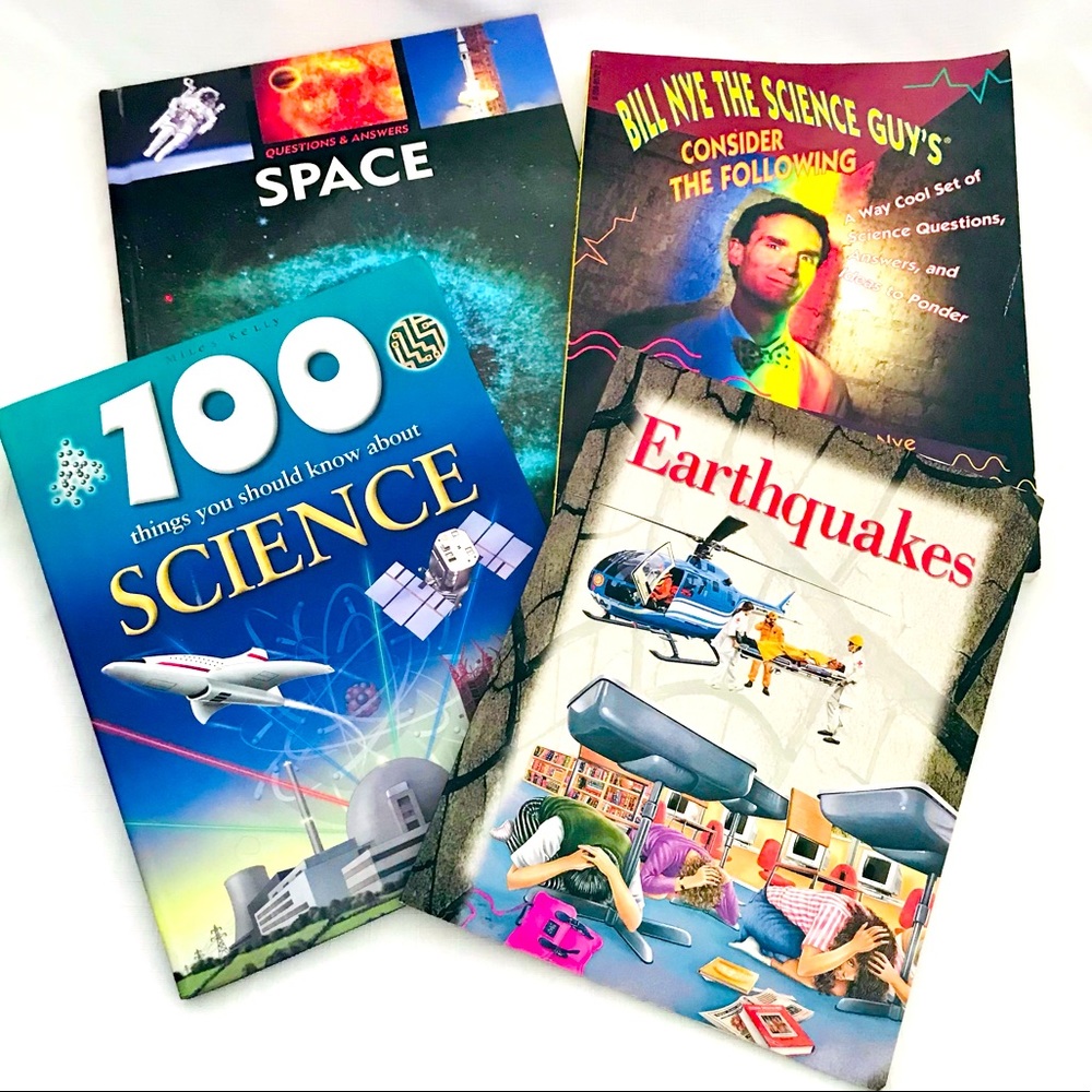 Books / Lot of 4 / Space~Bill Nye Science Guy ~Science ~Earthquakes / 💜HP💜